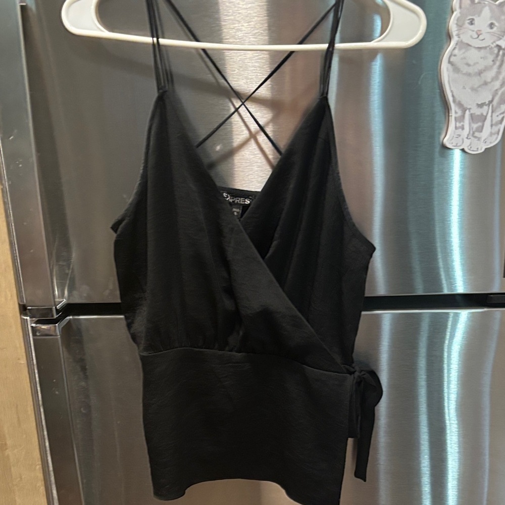 Express Black Wrap Camisole